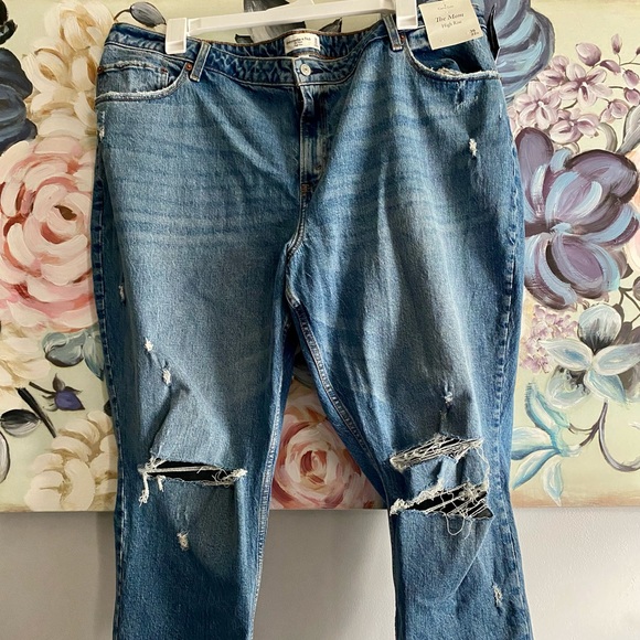 Abercrombie & Fitch Curve Love High Rise Mom Jean NWT - Picture 6 of 13